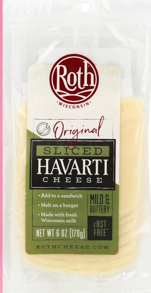 slide 1 of 1, Roth Cheese Original Havarti Cheese Slices, 6 oz