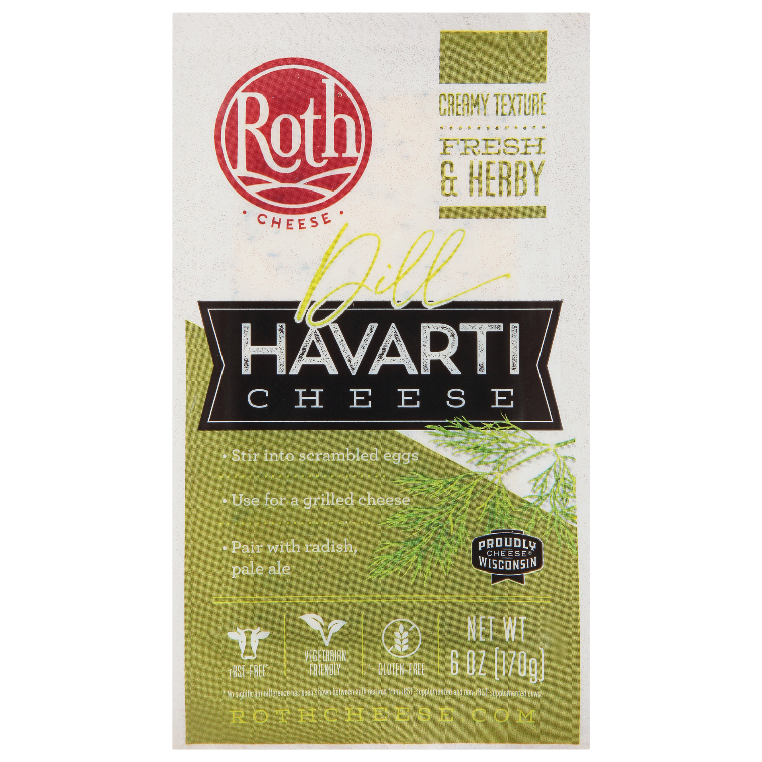 slide 1 of 5, Roth Dill Havarti Cheese 6 oz, 6 oz