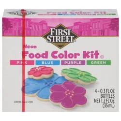 First Street Neon Food Color Kit Case