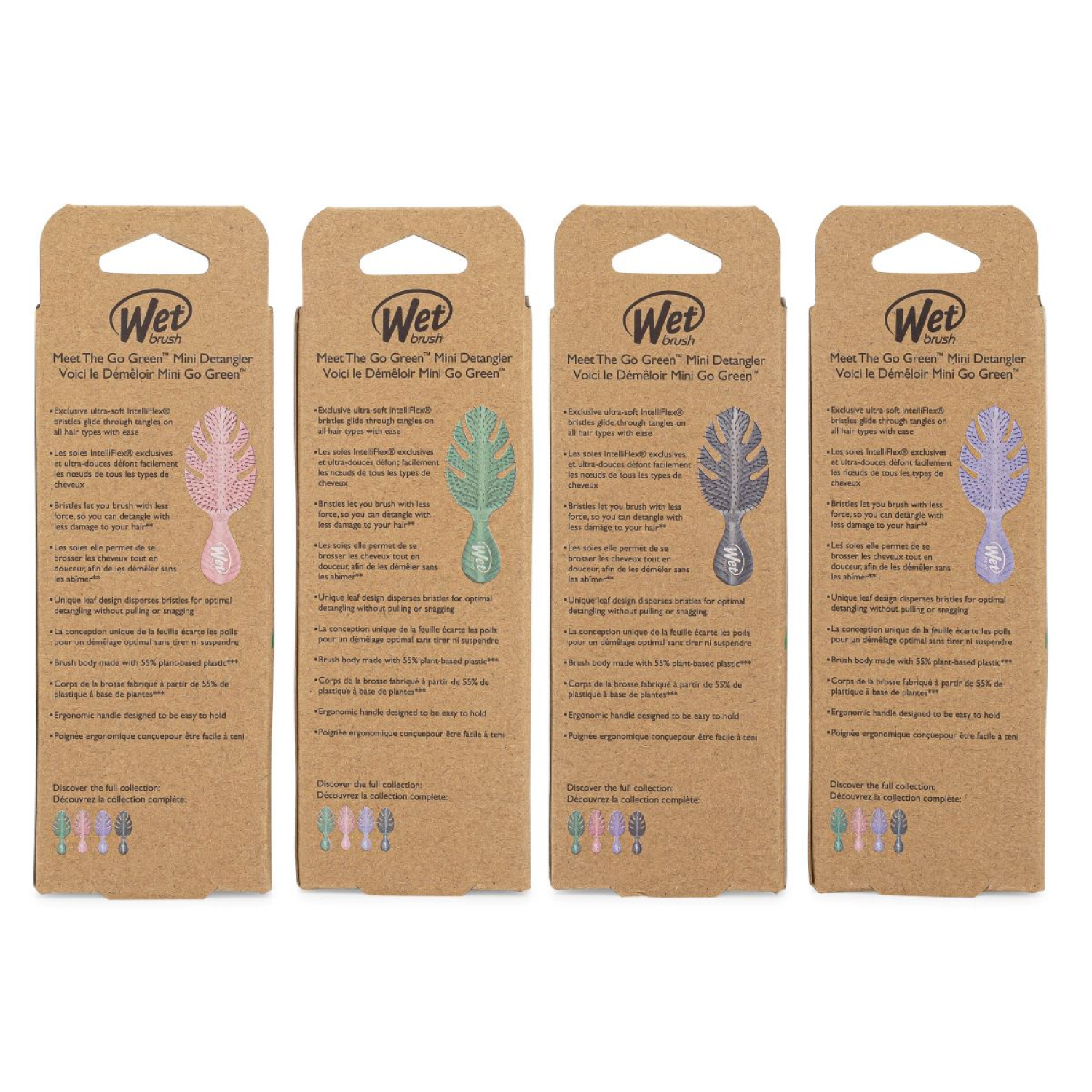 slide 2 of 5, Wet Brush Go Green Mini Detangler Hair Brush - Lavender, 1 ct