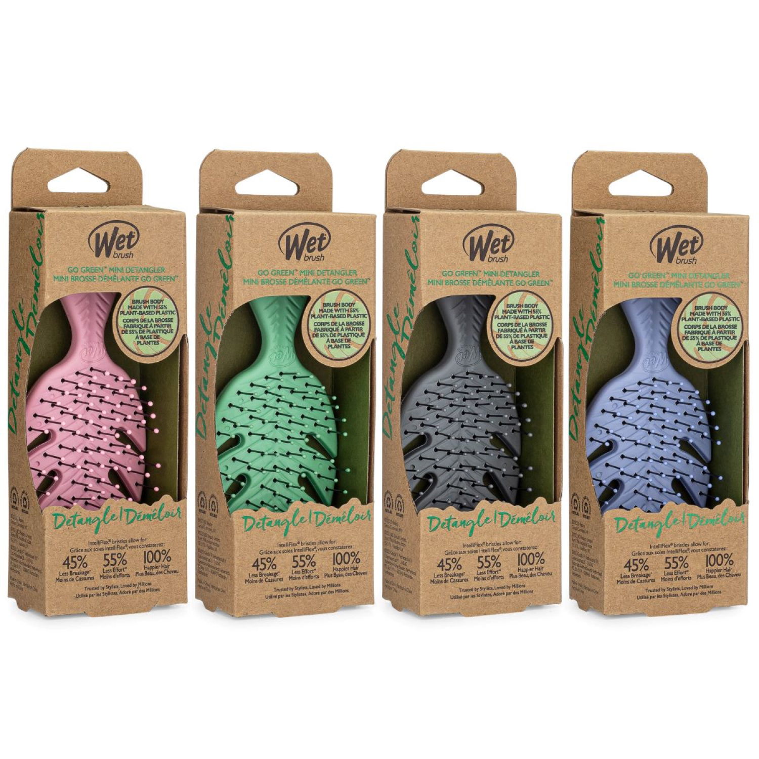 slide 3 of 5, Wet Brush Go Green Mini Detangler Hair Brush - Lavender, 1 ct