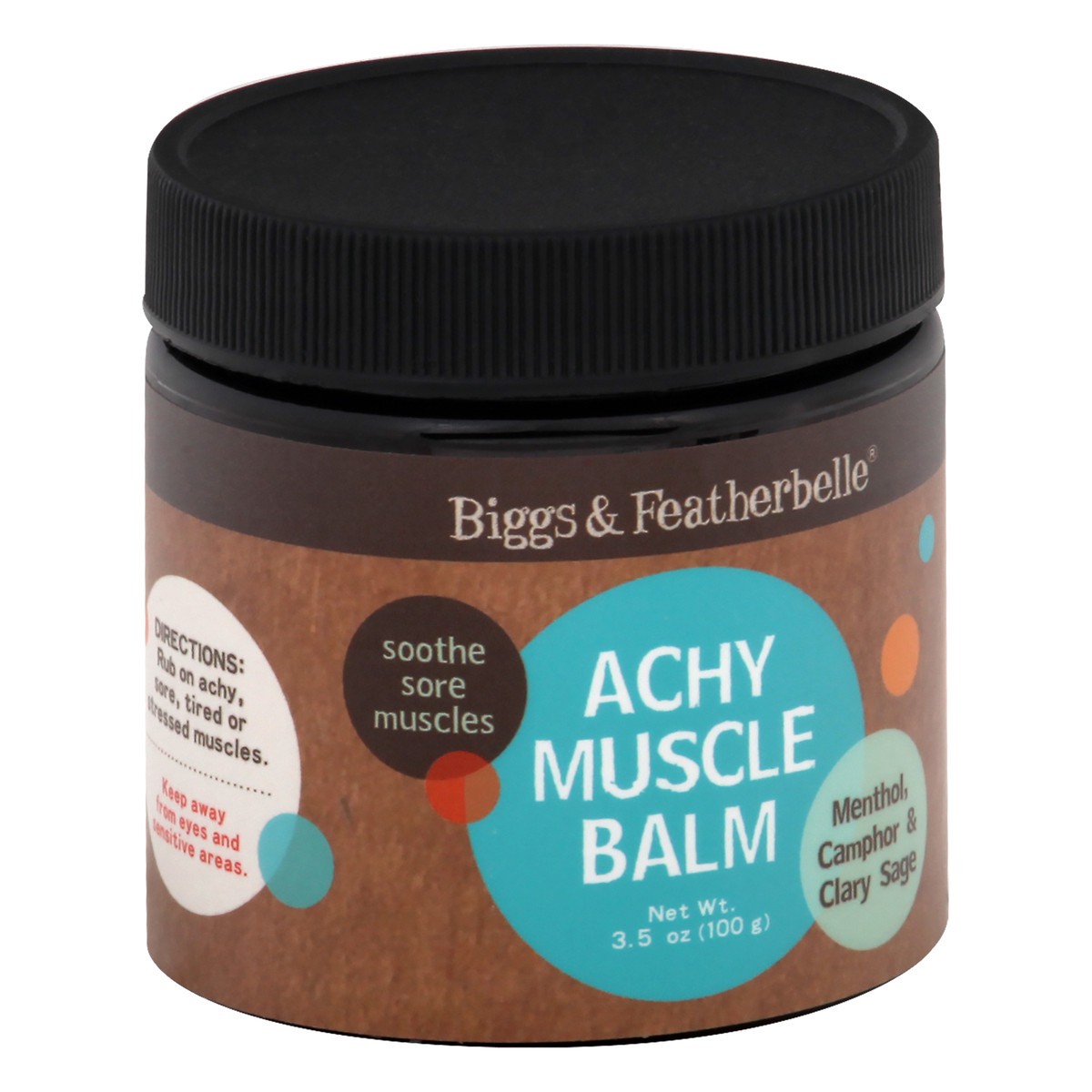 slide 3 of 9, Biggs & Featherbelle Menthol Camphor & Clary Sage Achy Muscle Balm 3.5 oz, 3.5 oz