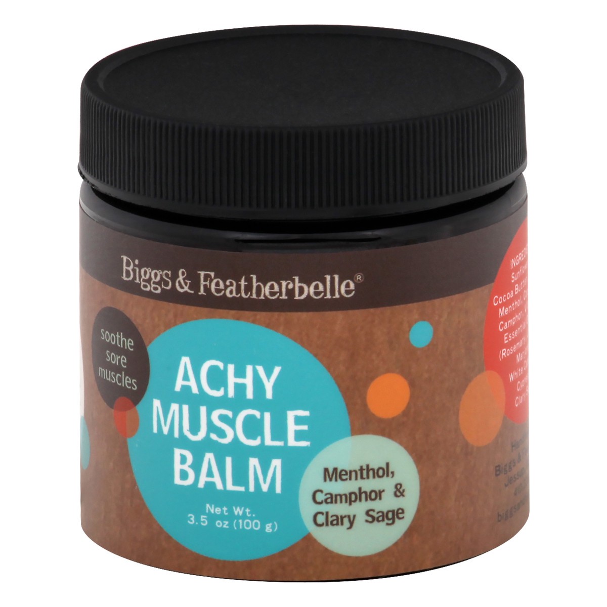 slide 5 of 9, Biggs & Featherbelle Menthol Camphor & Clary Sage Achy Muscle Balm 3.5 oz, 3.5 oz