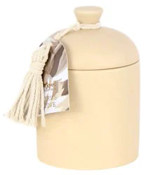 Overjoyed Boutique Ceramic Candle Tan - 6 Oz