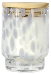 Overjoyed Boutiqe Dot Glass Candle Blue - 8 Oz