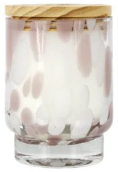 Overjoyed Boutiqe Dot Glass Candle Rose - 8 Oz