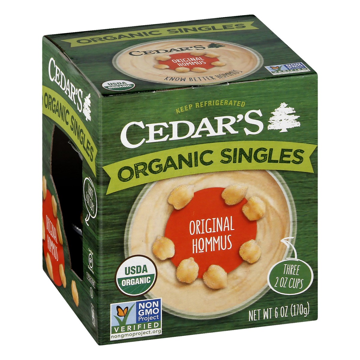 slide 6 of 10, Cedar's Organic Original Hummus Singles, 6 oz