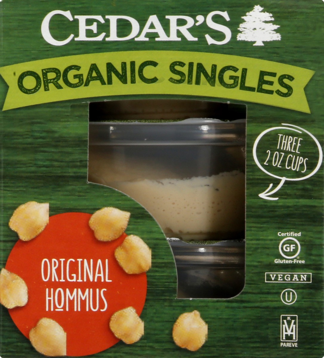 slide 8 of 10, Cedar's Organic Original Hummus Singles, 6 oz