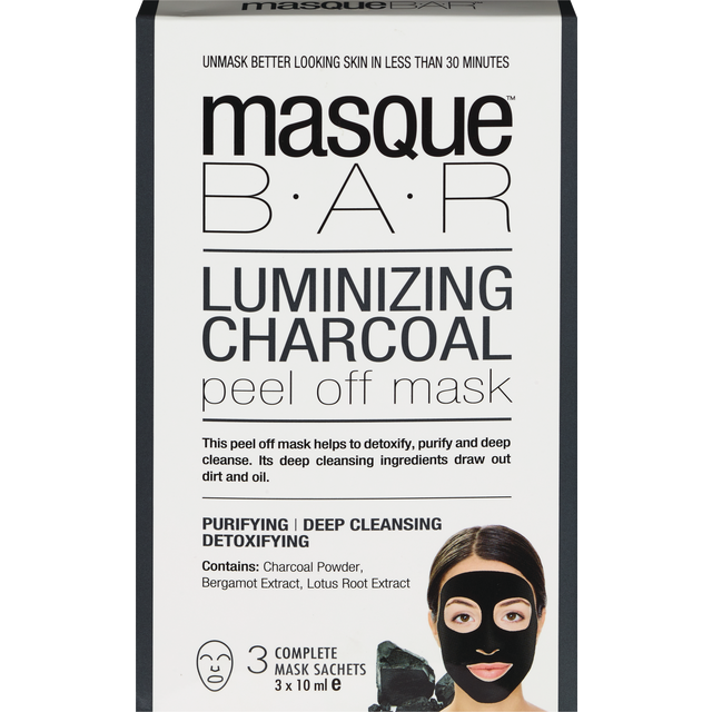 slide 1 of 1, LOOK BEAUTY Masque Bar Luminizing Charcoal Peel Mask, 1 ct