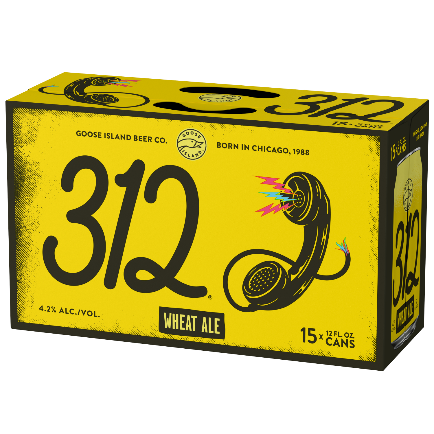 slide 3 of 3, Goose Island Beer Co. 312 Urban Wheat Ale Craft Beer, 15 Pack Beer - 12 FL OZ Cans, 180 fl oz