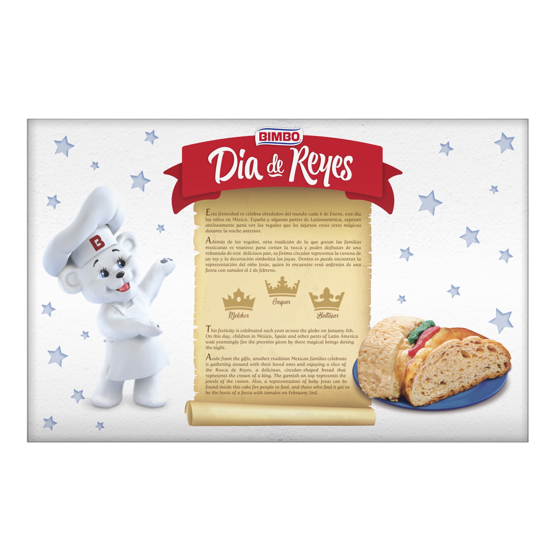 slide 3 of 6, Bimbo Rosca de Reyes Sugar Ring Sweet Bread, 40.57 oz, Sweet Ring Bread, Box, 37 oz