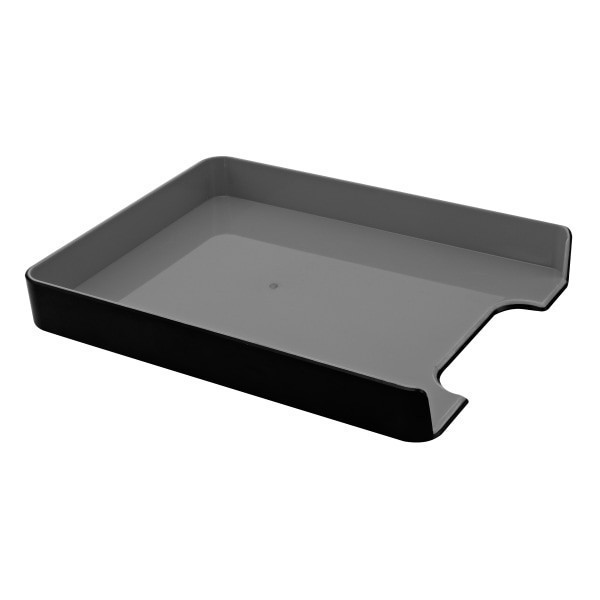 slide 1 of 3, Fusion Letter Tray, Black/Gray, 1 ct