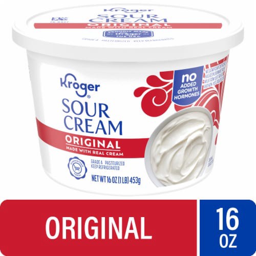 slide 1 of 2, Kroger Original Sour Cream, 16 oz