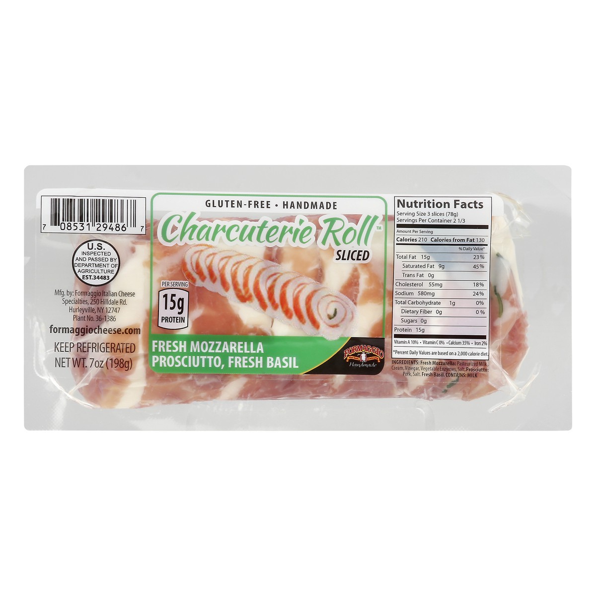 slide 5 of 9, Formaggio Charcuterie Roll 7 oz, 7 oz