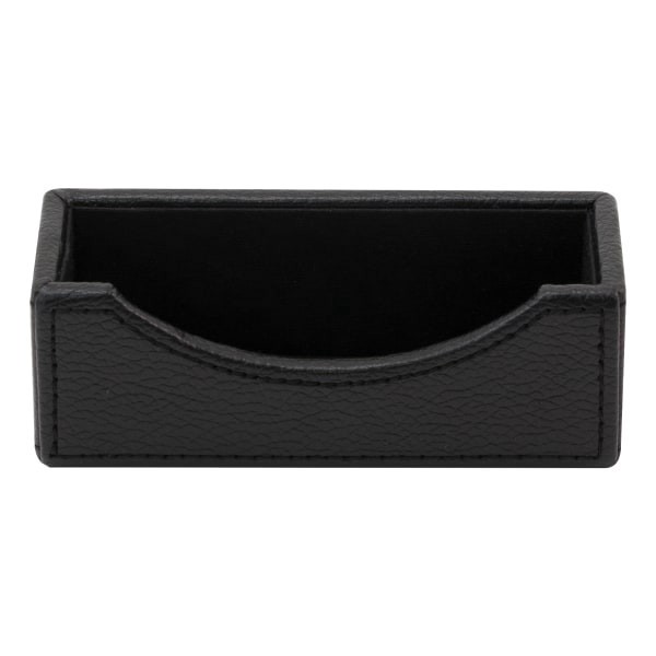 slide 5 of 6, Realspace Faux Leather Business Card Holder, Black, 1 ct