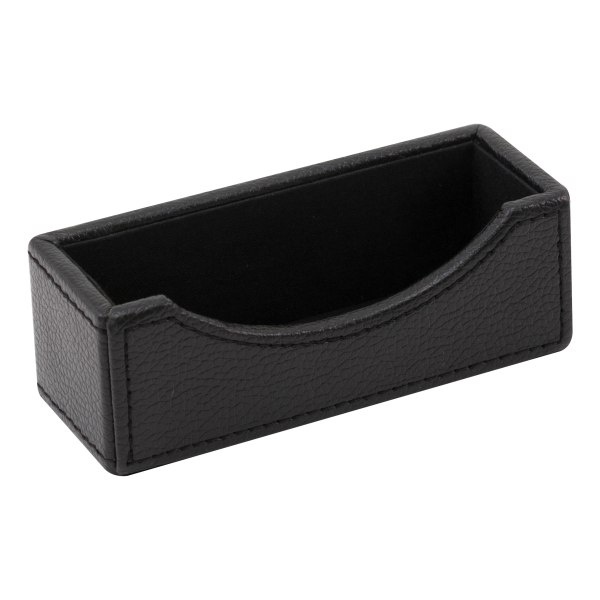 slide 1 of 5, Realspace Faux Leather Business Card Holder, Black, 1 ct