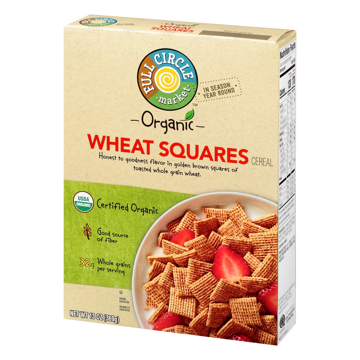 slide 3 of 9, Full Circle Market Organic Wheat Squares Cereal 13 oz, 13 oz