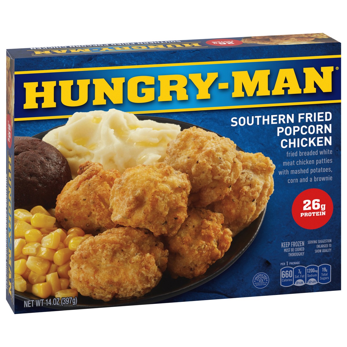 slide 10 of 14, Hungry-Man Southern Fried Popcorn Chicken 14 oz, 14 oz