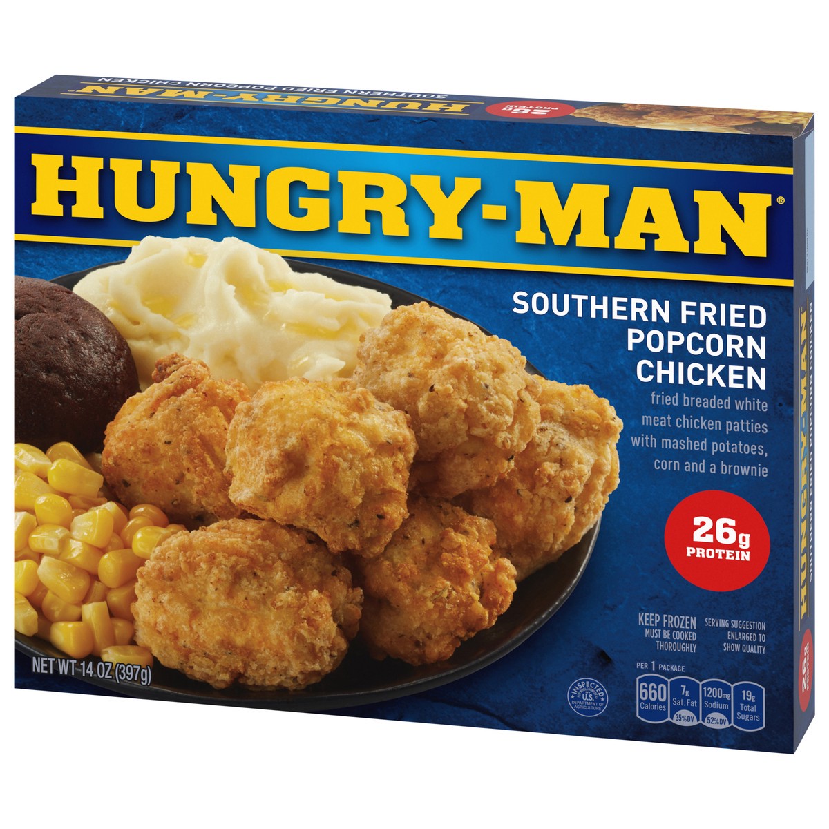 slide 12 of 14, Hungry-Man Southern Fried Popcorn Chicken 14 oz, 14 oz