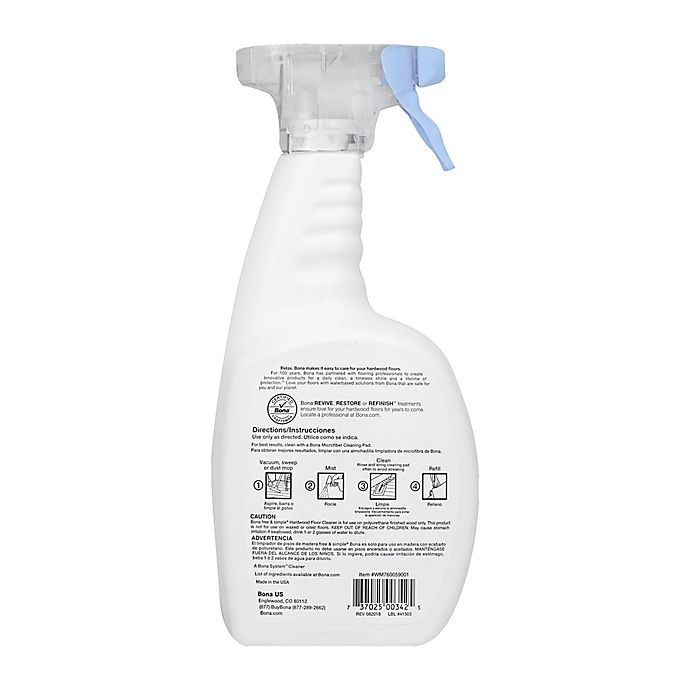 slide 4 of 11, Bona Free & Simple Hardwood Floor Cleaner - Spray Bottle, 36 oz