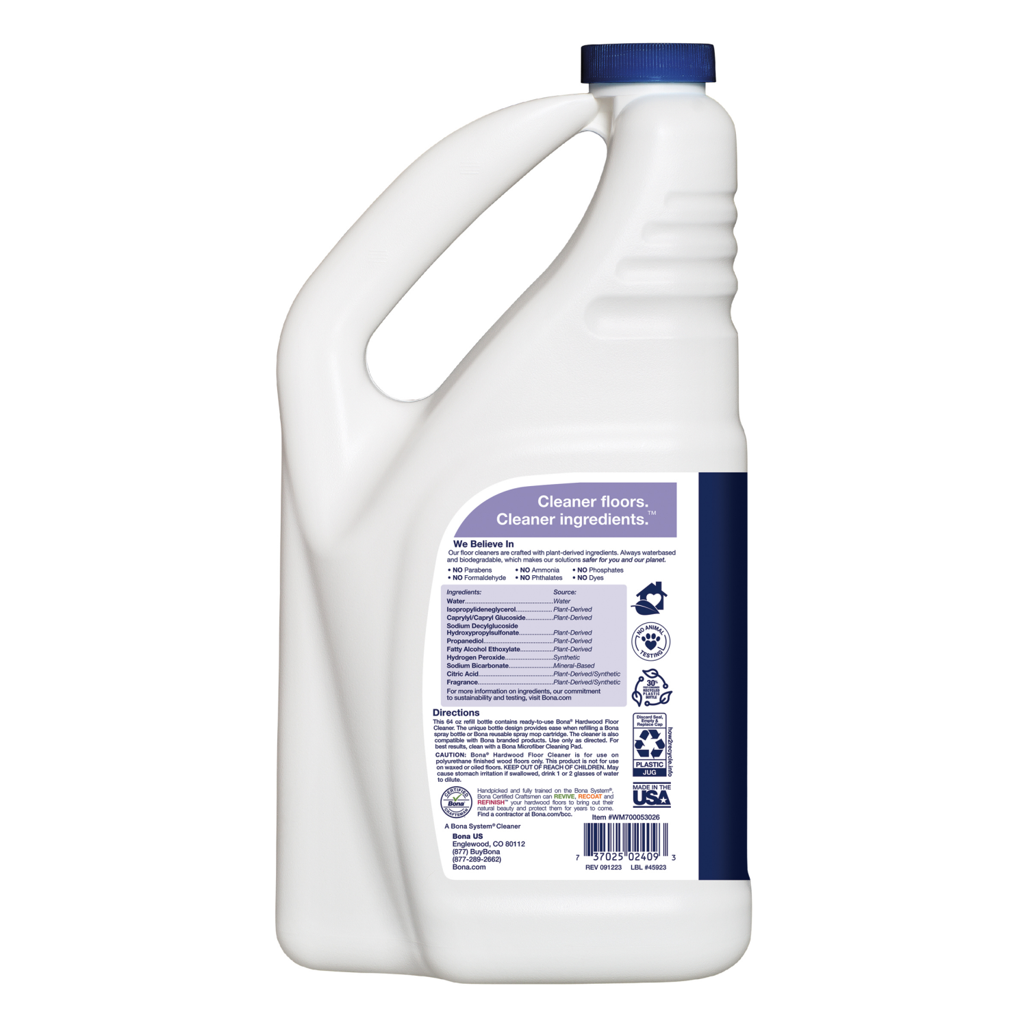 slide 2 of 8, Bona Hardwood Floor Cleaner with Lavender Thyme Refill 64 oz, 64 fl oz