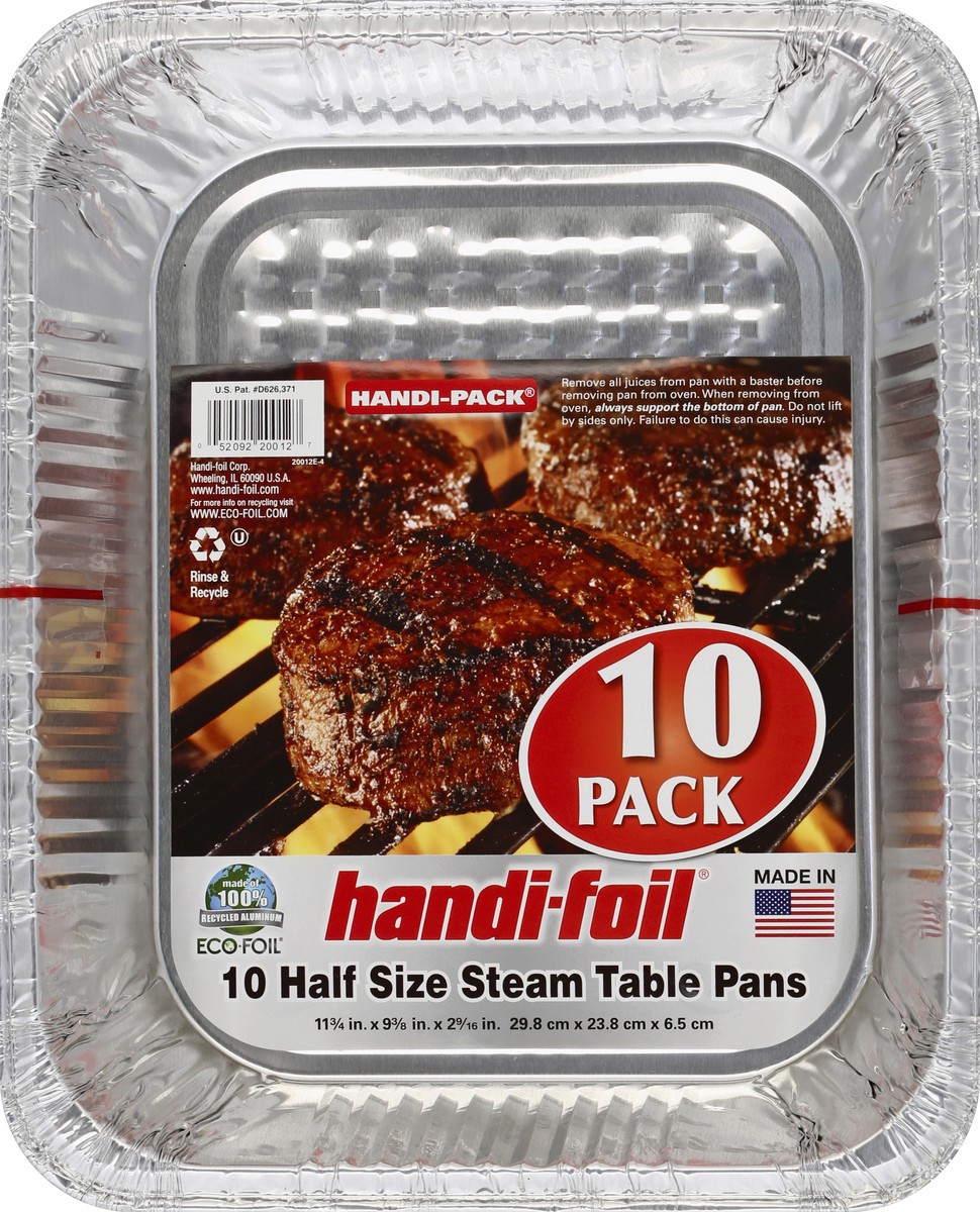 slide 4 of 4, Handi Foil Steam Table Pans 10 ea, 10 ct