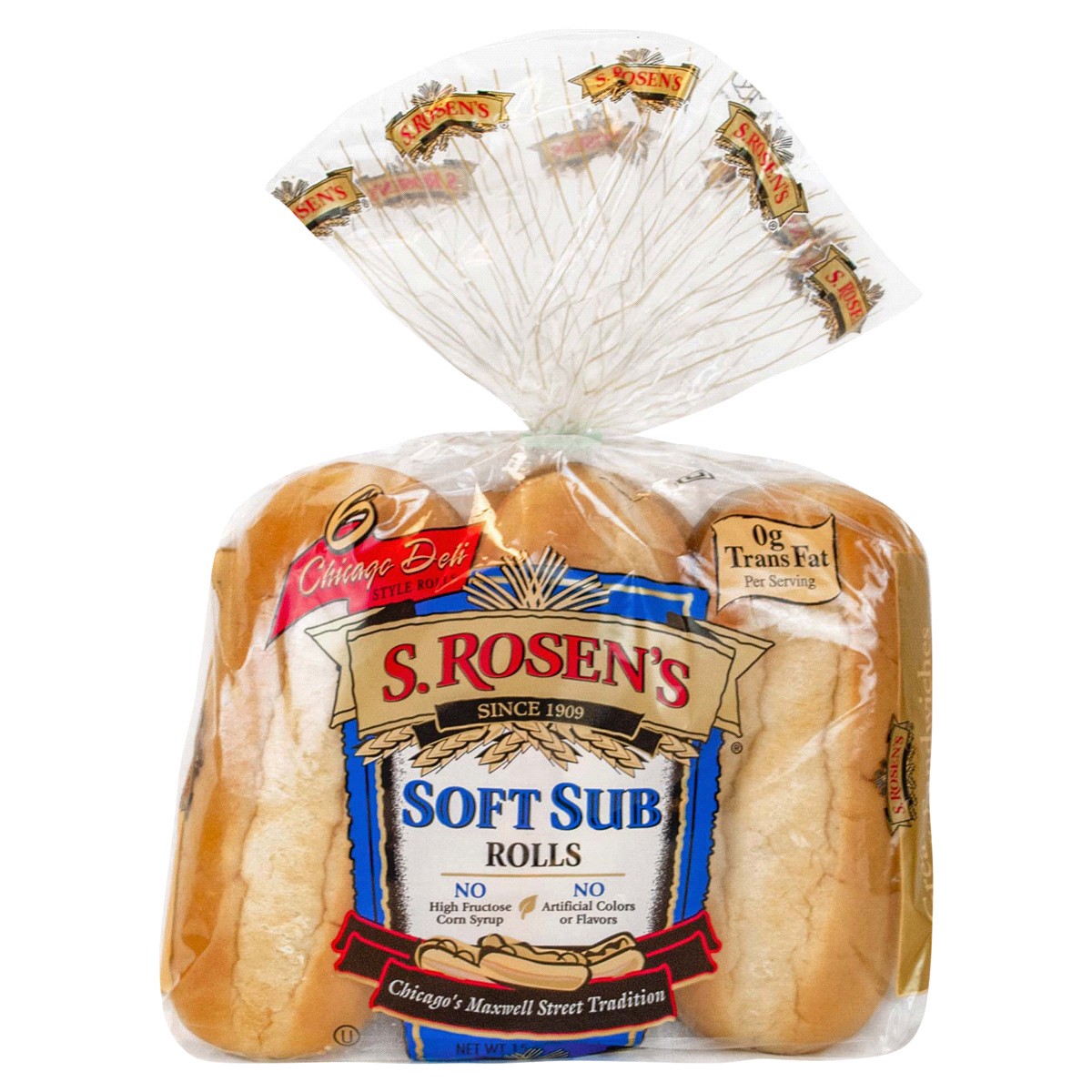 slide 1 of 5, S ROSENS S. Rosen's Sesame Sandwich Rolls, 6 ct