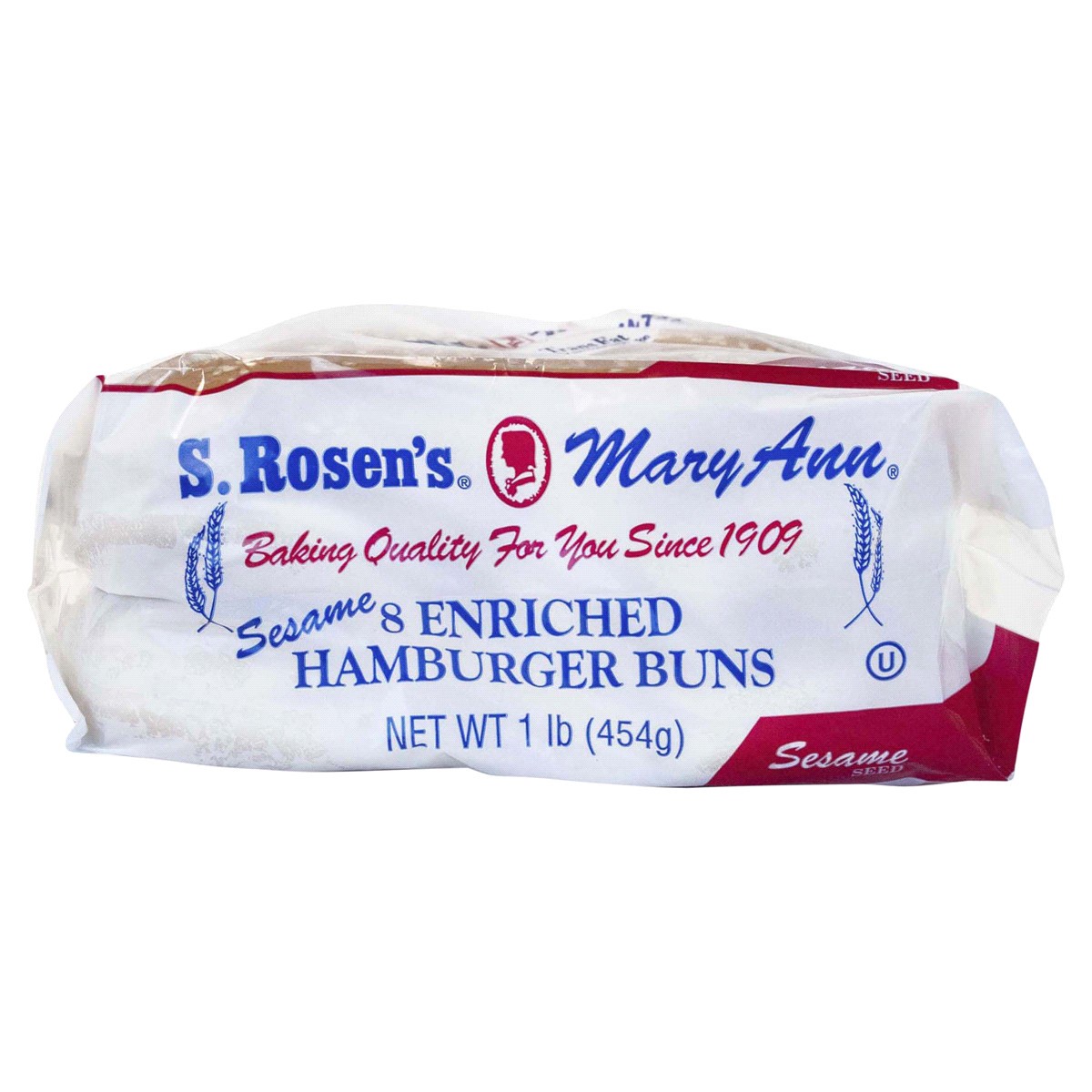 slide 3 of 3, S Rosens Sesame Seed Hamburger Buns 8 ea, 8 ct
