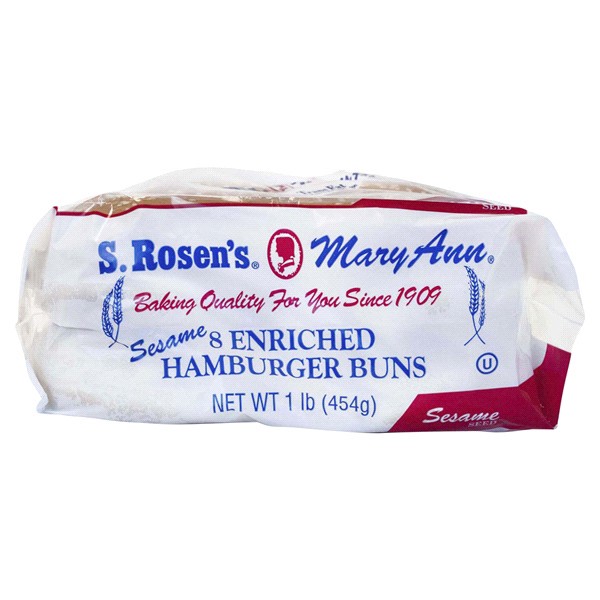 slide 8 of 9, S ROSENS S. Rosen's Hamburger Buns, 8 ct