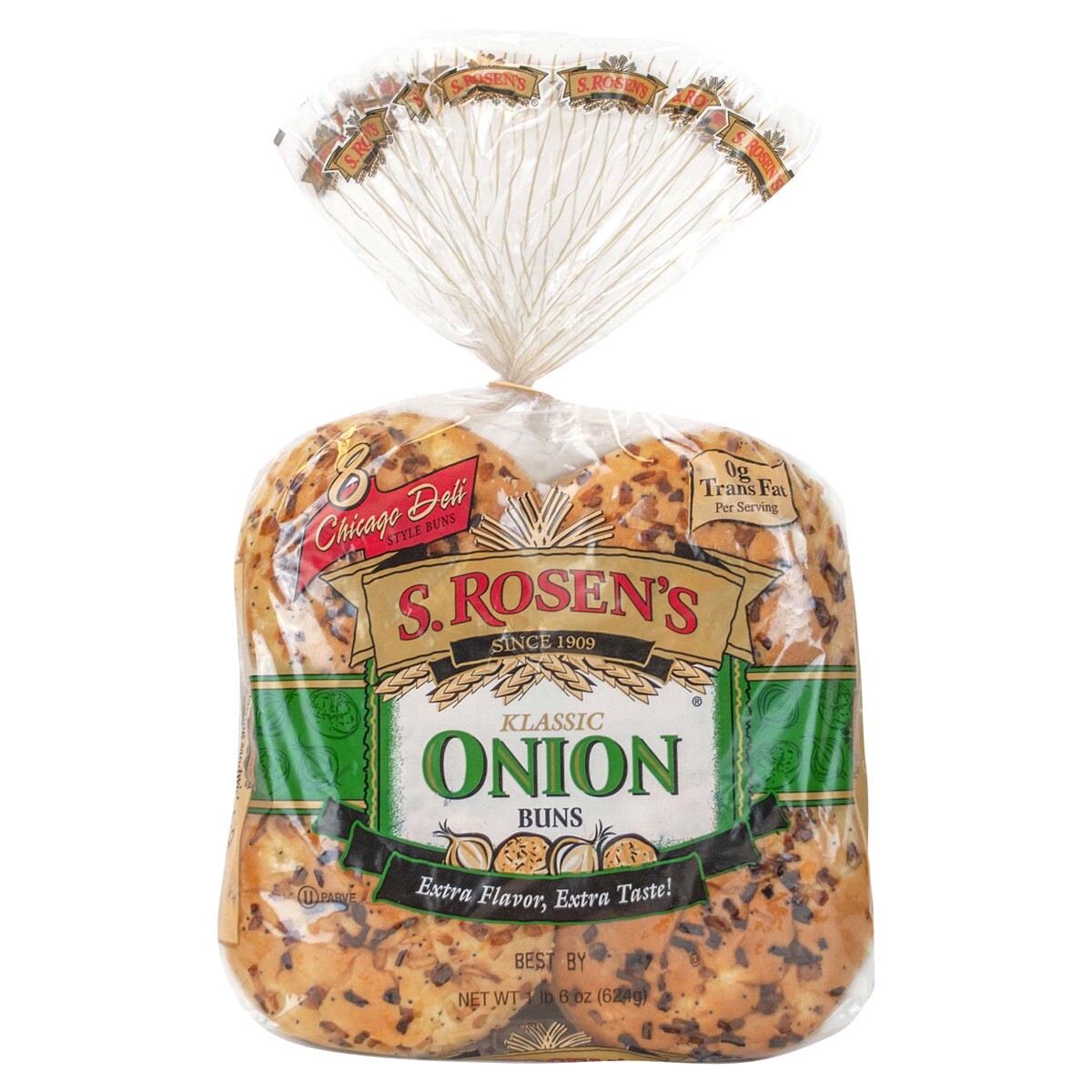 slide 1 of 5, S. Rosen's Buns, Onion, Klassic, 8 ct