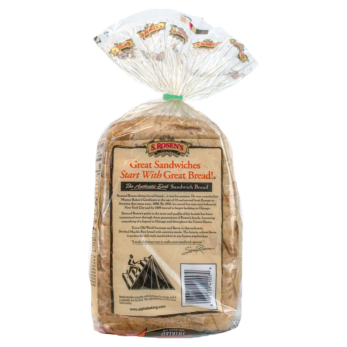 slide 5 of 9, S ROSENS S. Rosen's Marble Rye with Caraway Seeds Swirled Bread, 24 oz