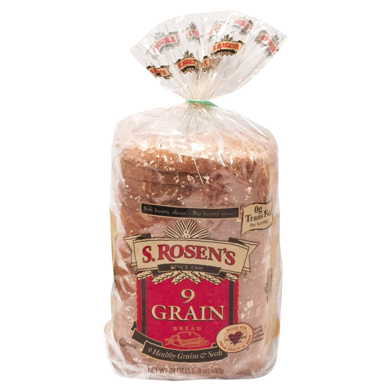 slide 1 of 1, S. Rosen's 9 Grain Bread 24 oz, 24 oz