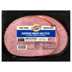 Hatfield 2 Pack Boneless Hardwood Smoked Ham Steak 14 oz