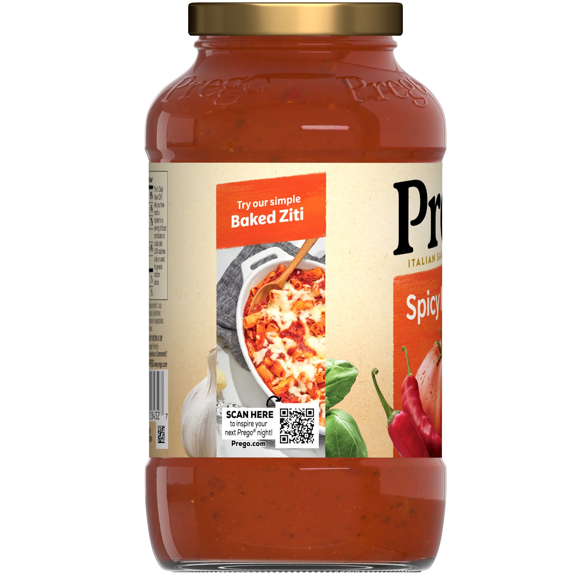 slide 3 of 5, Prego Spicy Marinara Pasta Sauce, 24 oz Jar, 24 oz