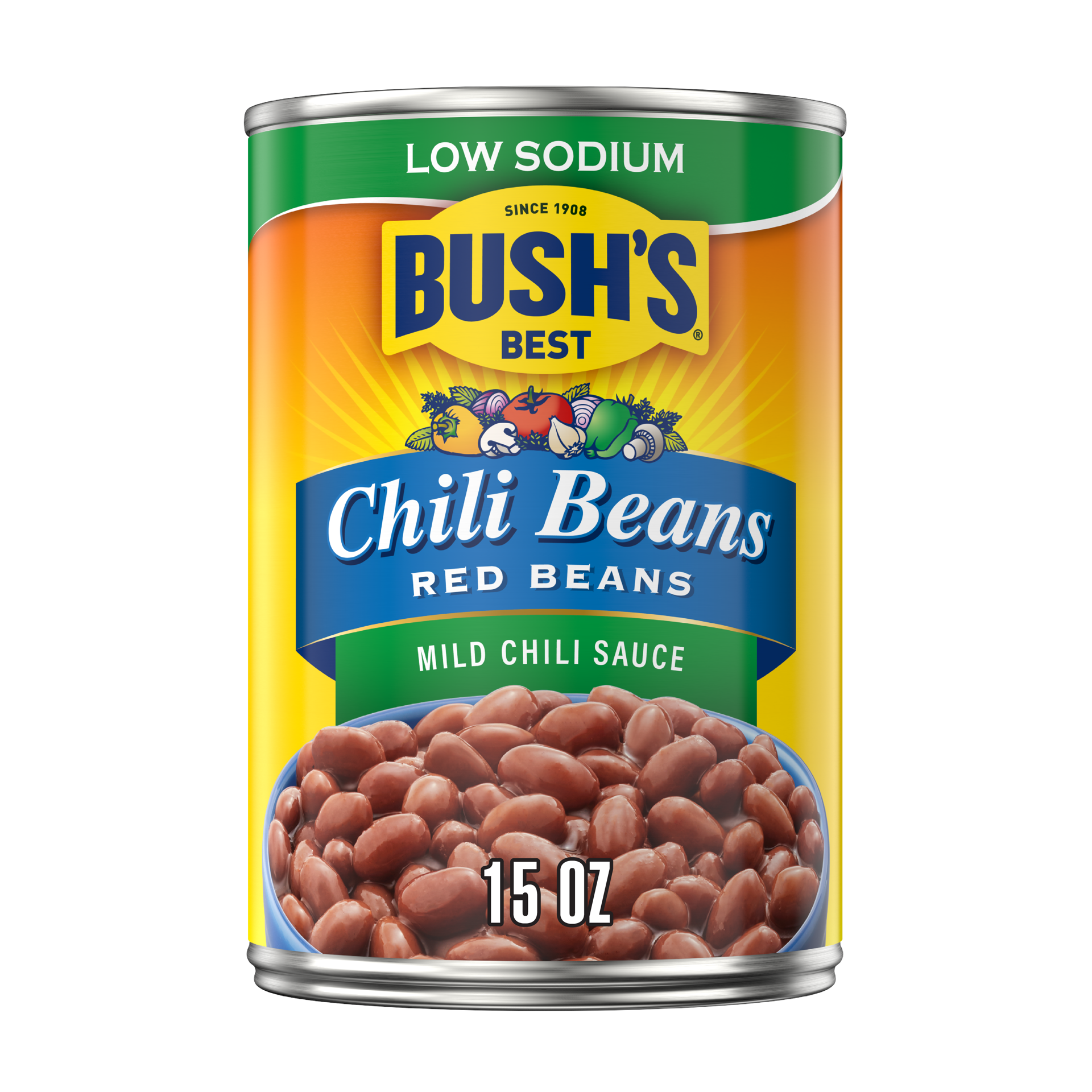 slide 1 of 5, Bush's Best Bush's Low Sodium Red Beans in a Mild Chili Sauce 15 oz, 15 oz