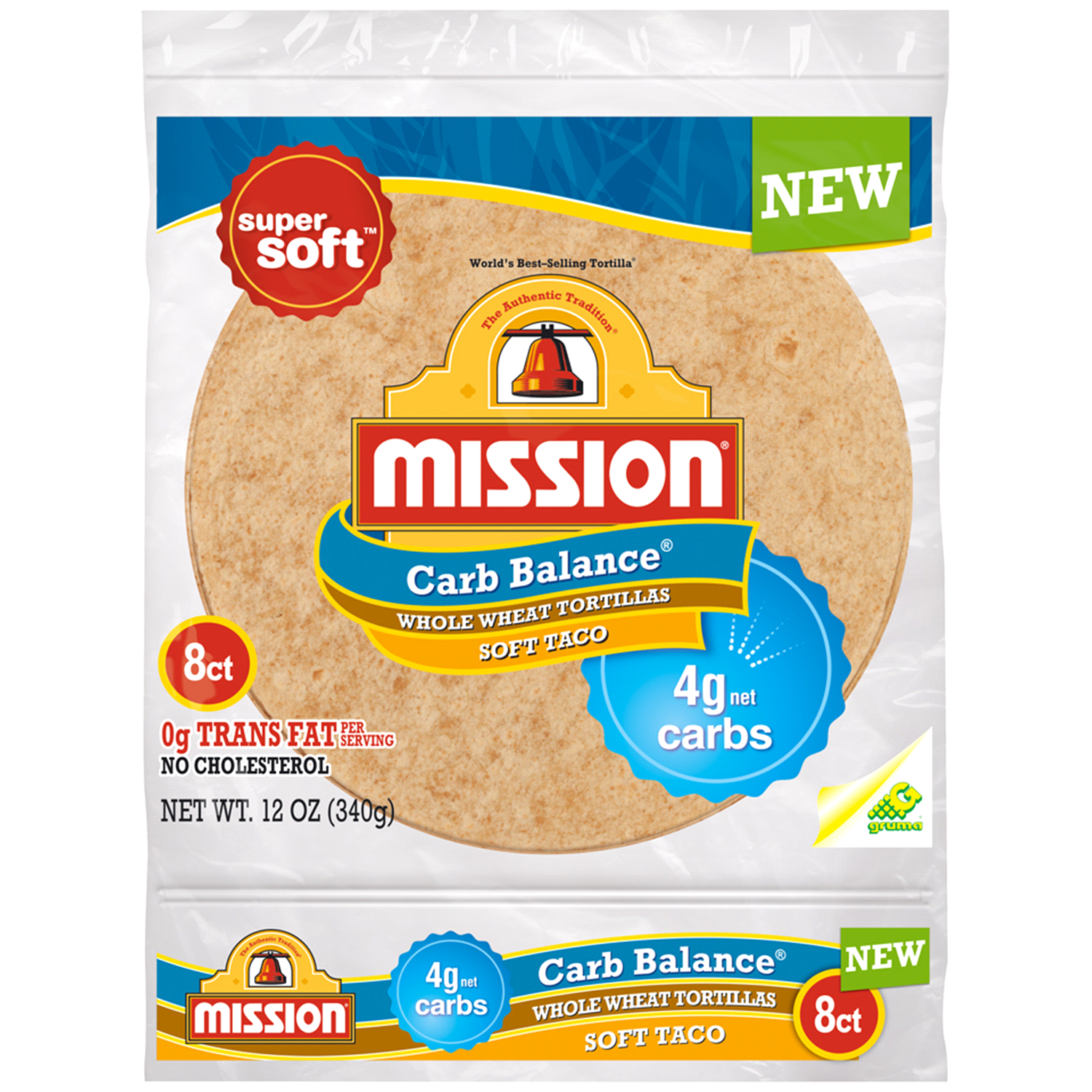 slide 1 of 1, Mission Carb Balance Tortilla Wraps 8 ea, 8 ct