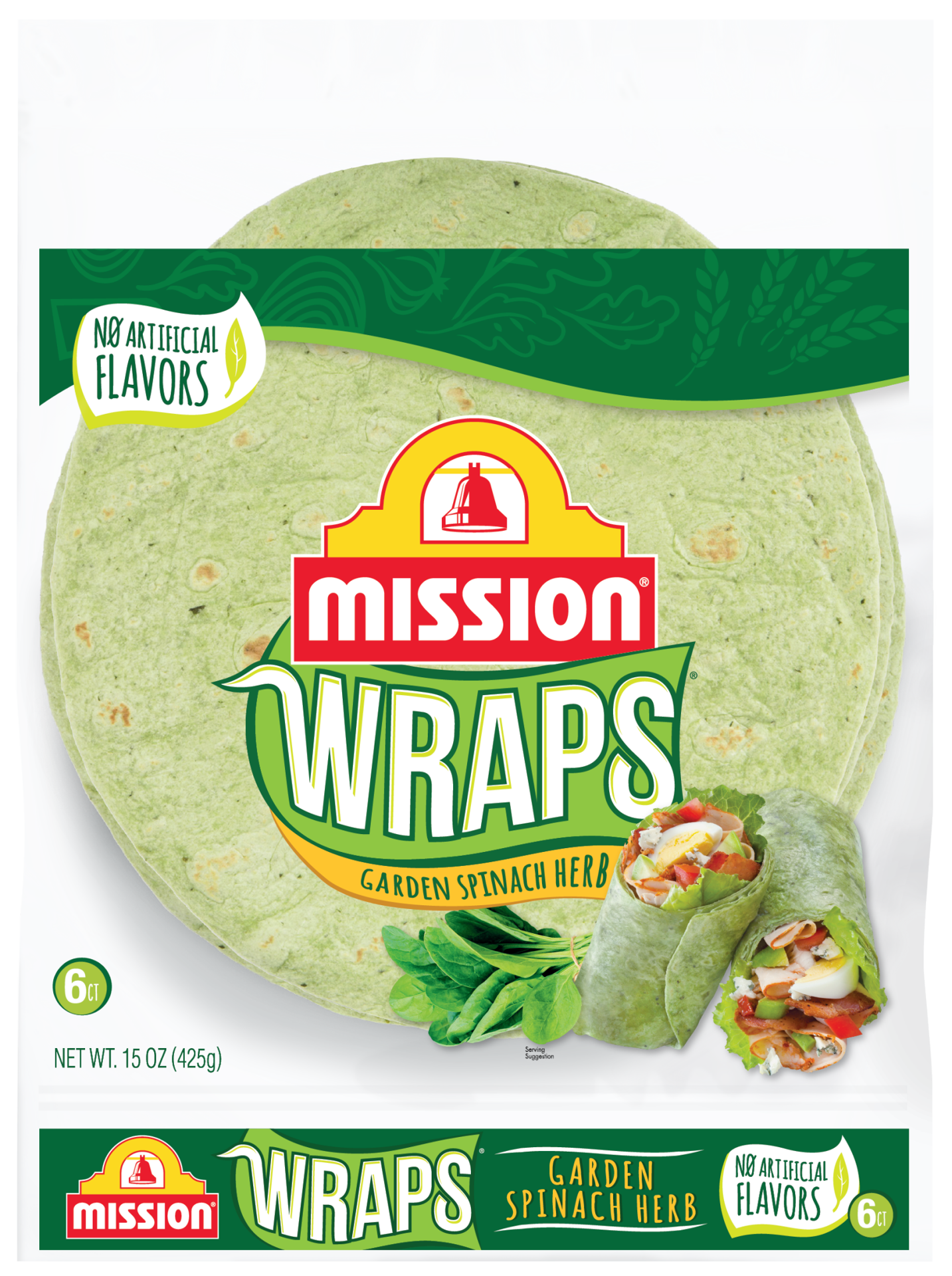 slide 1 of 1, Mission Wraps 6 ea, 6 ct