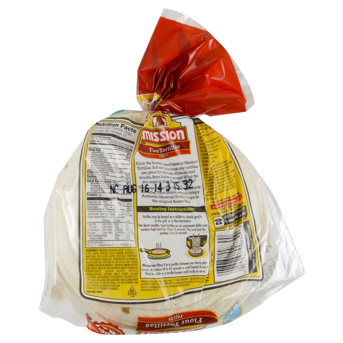 slide 2 of 2, Mission Super Soft Tortillas 20 ea, 20 ct