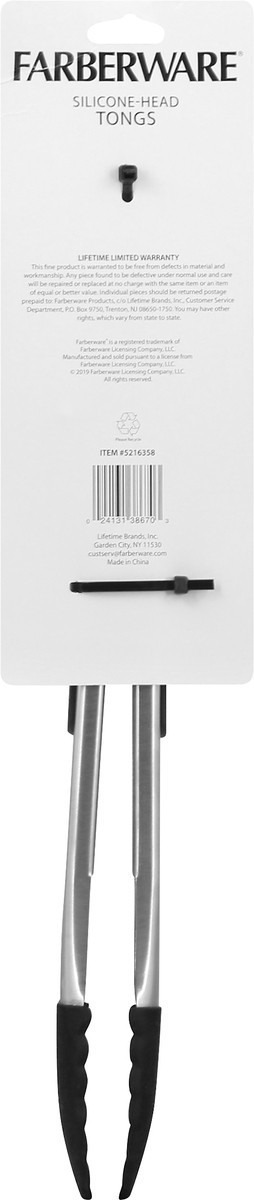 slide 4 of 7, Farberware Professional Silicone-Head Tongs 1 ea, 1 ct