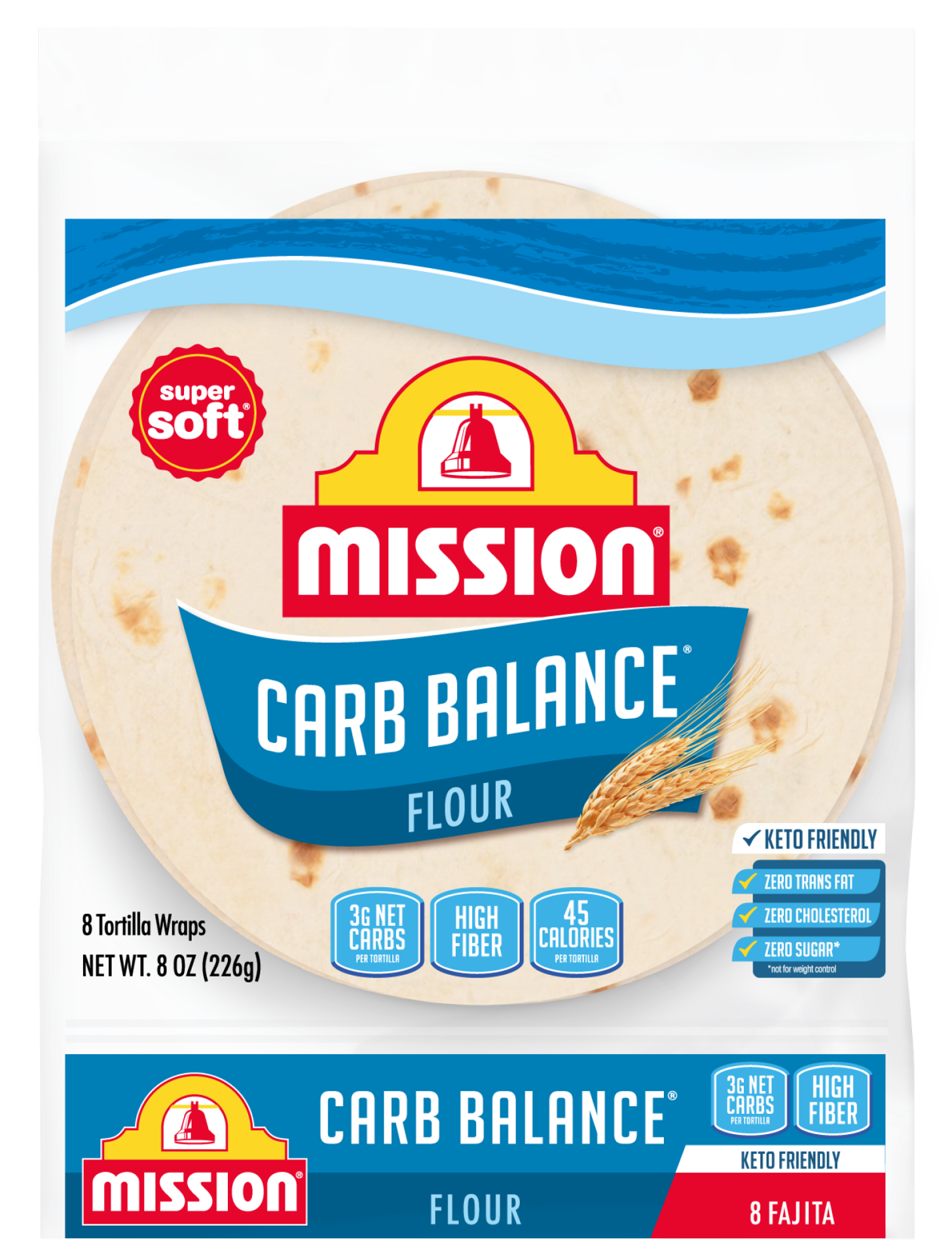 slide 1 of 2, Mission Carb Balance Tortilla Wraps 8 Each, 8 ct