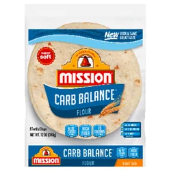 Mission Carb Balance Flour Tortilla Wraps 8 ea