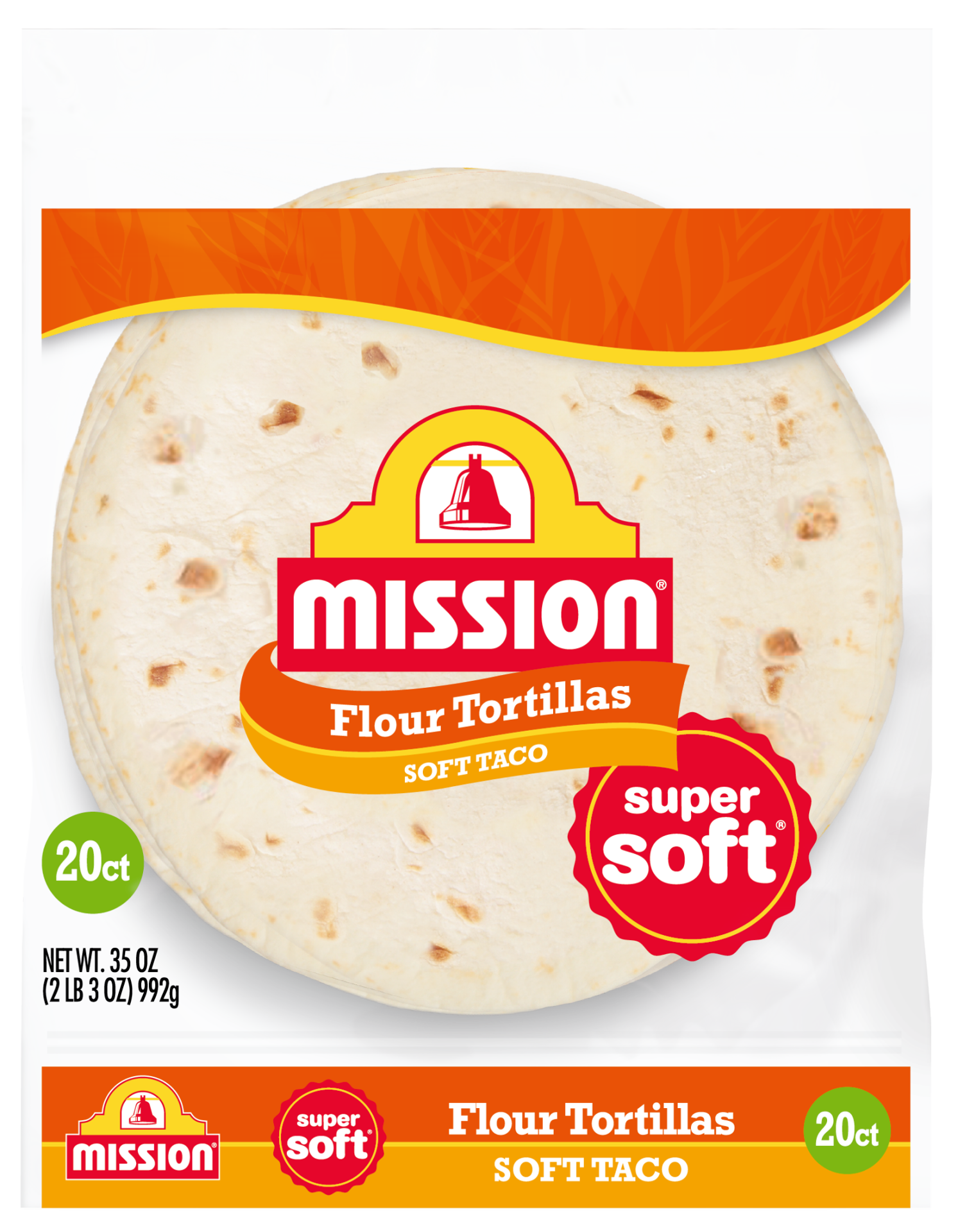 slide 1 of 3, Mission Super Soft Tortillas 20 ea, 20 ct