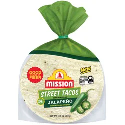 Mission Jalapeño Corn Tortillas. Street Taco Size