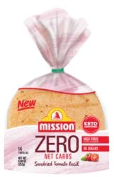Mission Zero Net Carbs Sundried Tomato Basil Tortillas 14 ea