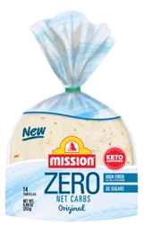 Mission Zero Net Carbs Original Flour Tortillas, Street Tacos Size, 14 Count