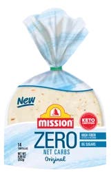 Mission Zero Net Carbs Original Flour Tortillas, Street Tacos Size, 14 Count
