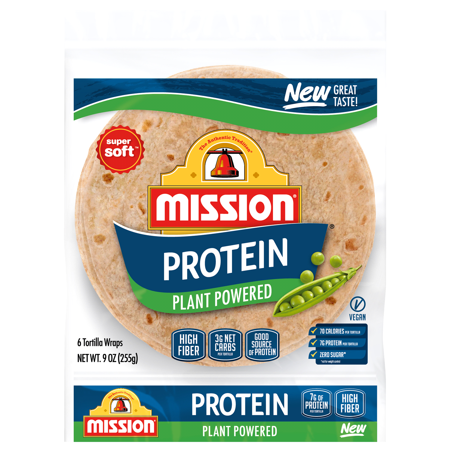 slide 1 of 1, Mission Tortilla Wraps 6 ea, 6 ct