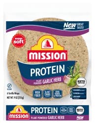 Mission Protein Garlic Herb Tortilla Wraps