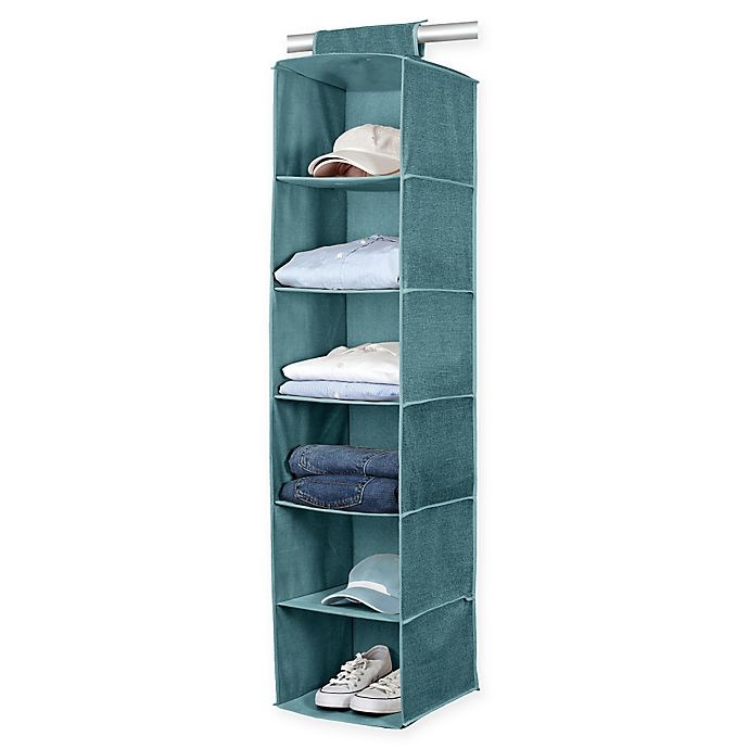 slide 1 of 1, Simplify 6-Shelf Sweater Organizer - Blue, 1 ct