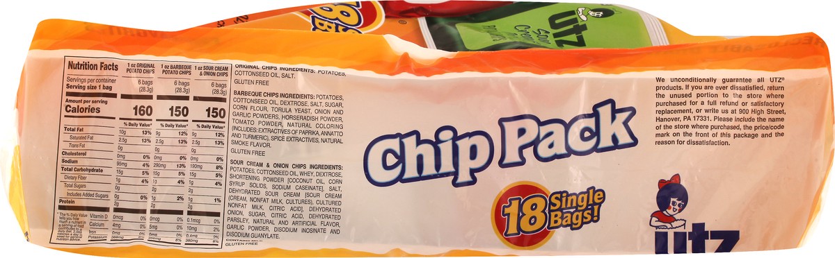 slide 2 of 10, Utz Variety 18 Pack Potato Chips 18 - 1 oz Bags, 18 ct